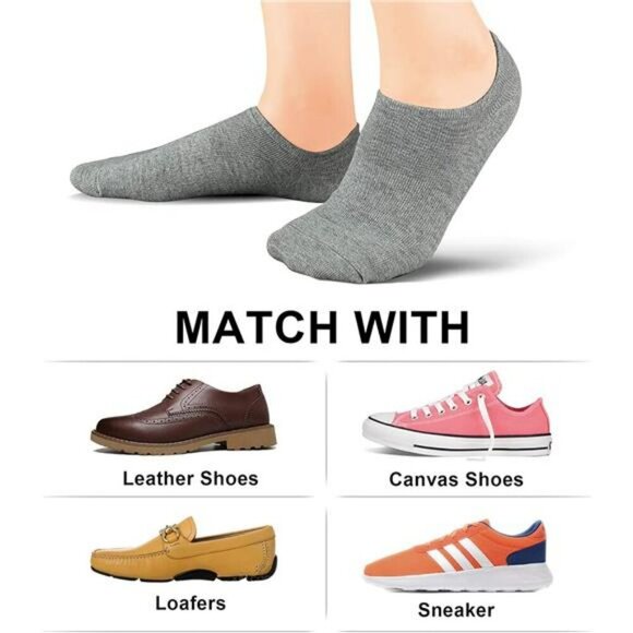 Wernies No Show Socks Women Non Slip Low Cut Invisible Socks 4 or 8 Pair Set - Picture 6 of 8